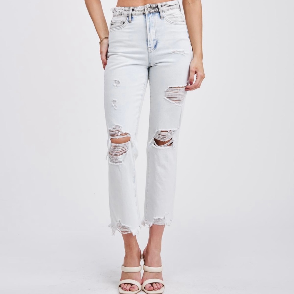 Such A Babe Acid Wash Jeans - Vanilla Sky denim jeans size 29